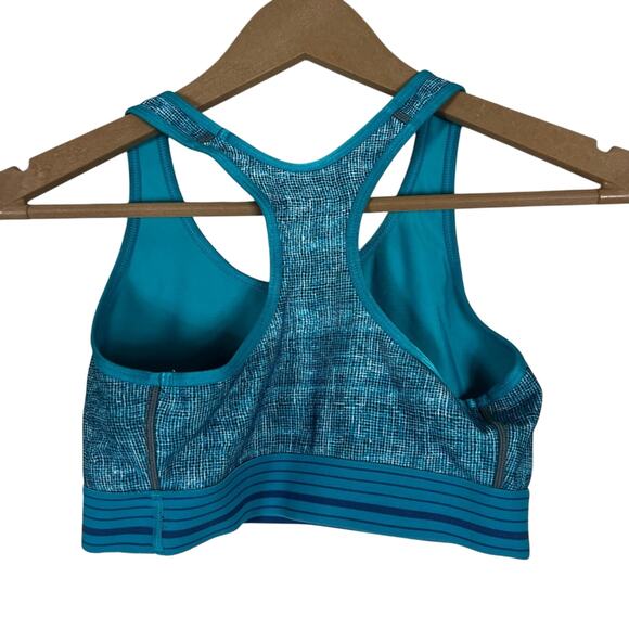 Under Armour Sports Bra Womens XS Blue Racerback Stretch Athleisure Clean Girl - Picture 4 of 4